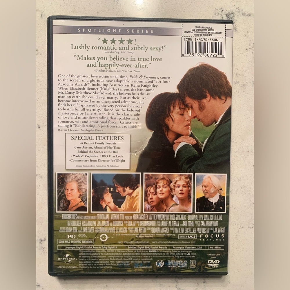Pride & Prejudice DVD - Picture 2 of 2